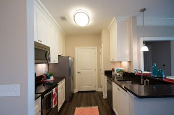 Gourmet kitchen with granite countertops